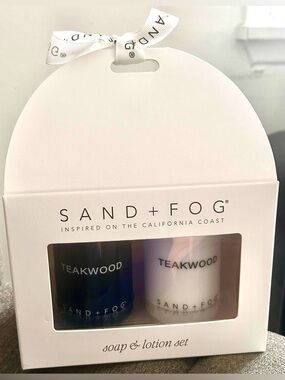 Sand + Fog Inspired On The California Coast Teakwood Hand Soap & Body Lotion